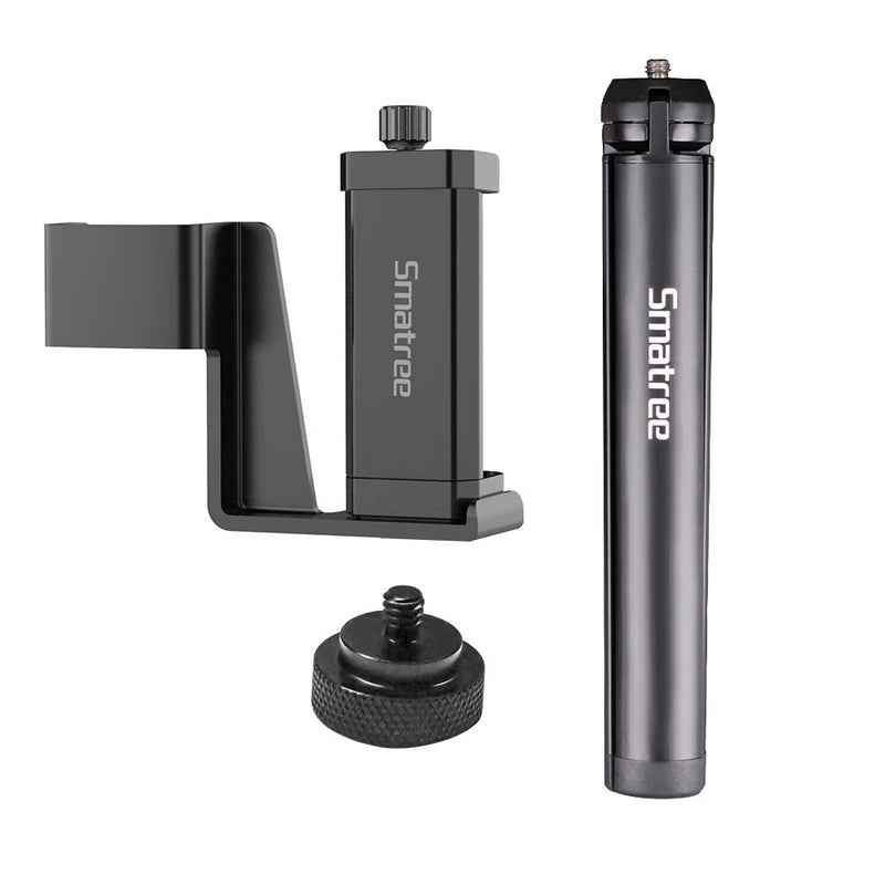 Smatree OSMO Pocket Phone Holder Set Expansion Accessories with 1/4" Thread Screw and Tripod Compatible with DJI OSMO Pocket 2/ OSMO Pocket and Smartphone