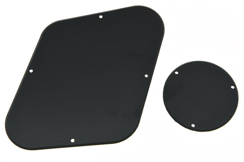 KAISH Solid Black 1 Ply LP Rear Control Plate Switch Plate Cavity Cover For Epiphone Les Paul