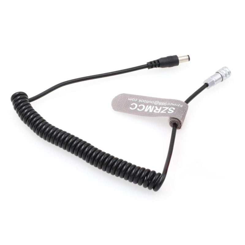SZRMCC DC 5.5x2.5mm to Weipu SF610 2 Pin Female Plug Power Cable for BMPCC 4K Blackmagic Pocket Cinema 4K Camera (Coiled Cable, Straight DC2.5mm) Coiled Cable