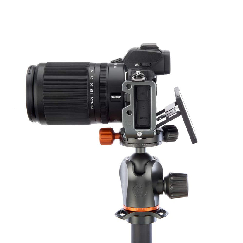 3 Legged Thing Zayla Dedicated L-Bracket - Arca Swiss Compatible L-Bracket for Landscape and Portrait Photography Grey