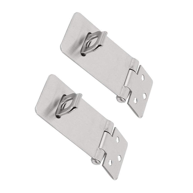 XMHF Padlock Locking Hasp Staple Safety Door Clasp Gate Lock Latch Stainless Steel Door Cabinet Swivel Clasp Latch 4Pcs (2 inch) 2 Inch