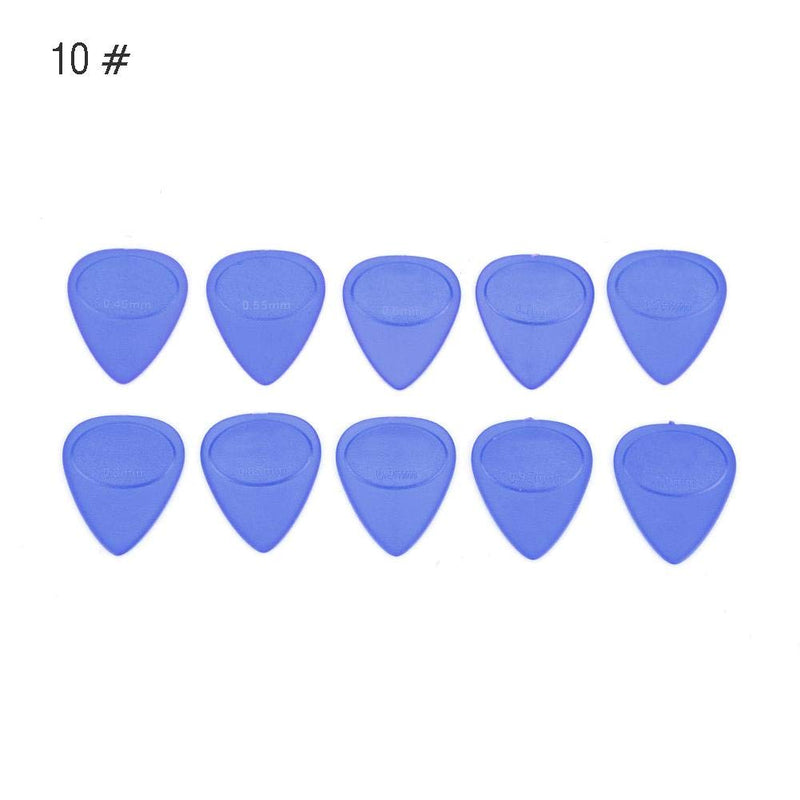 Dilwe Guitar Pick Plectrum, 10 Pcs Guitar Pick Holder Plectrum Musical Instrument Accessory (0.46mm-1mm Thickness) Blue