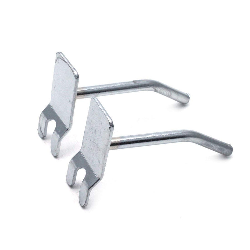 Sscon 10pcs 1.96"/5cm Stainless Steel Slatwall Hooks Trough Plate Hook for Supermarket Shelf Retail Display