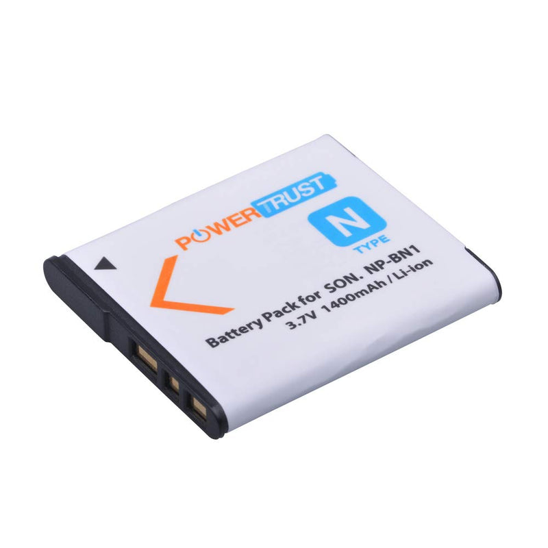 PowerTrust 2X NP-BN1 Battery for Sony NP BN1 NPBN1 BC-CSN and Cyber-Shot DSC-QX10 QX30 QX100 DSC-TF1 DSC-TX10 TX20 TX30 DSC-W530 DSC-W570 DSC-W650 DSC-W800 DSC-W830 Digital Camera