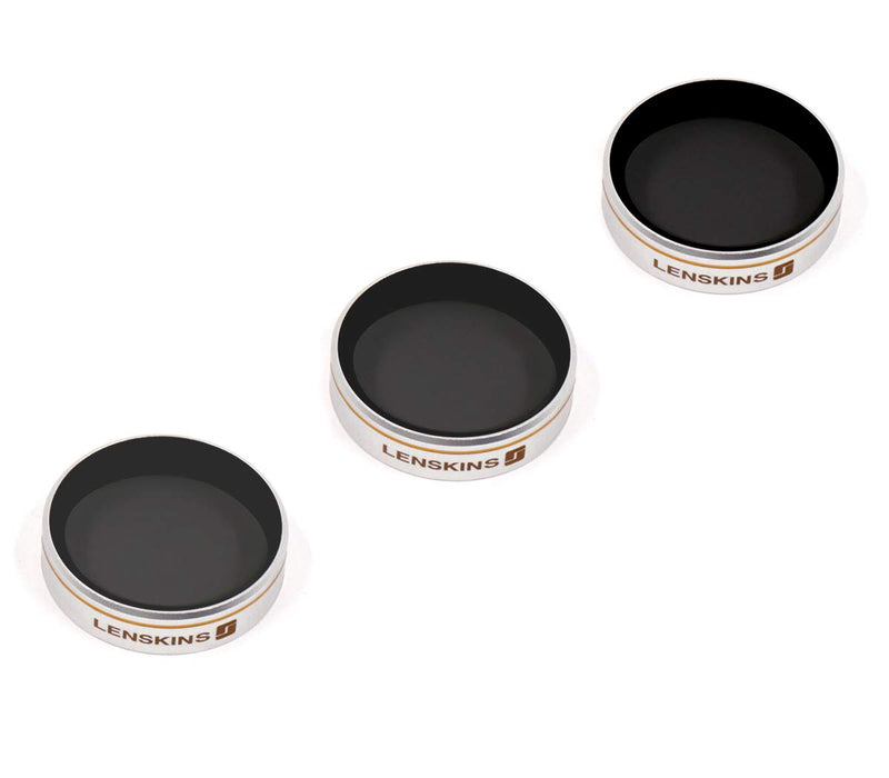 LENSKINS 3-Pack Drone MRC ND4/ ND8/ ND16 Filter for DJI Phantom 4/3 Professional/ 3 Advanced, AGC Optics, Aluminum Frame, Ultra Slim Neutral Density Filter Set with Storage Case & Lens Cloth 3 Pack-ND4/8/16