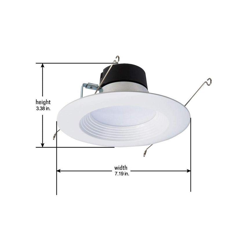 HALO LT560WH6950 5" and 6" White 90CRI, 5000K, Integrated LED Recessed Retrofit Baffle Trim LED Module, White White 5000k 5 Inch and 6 Inch