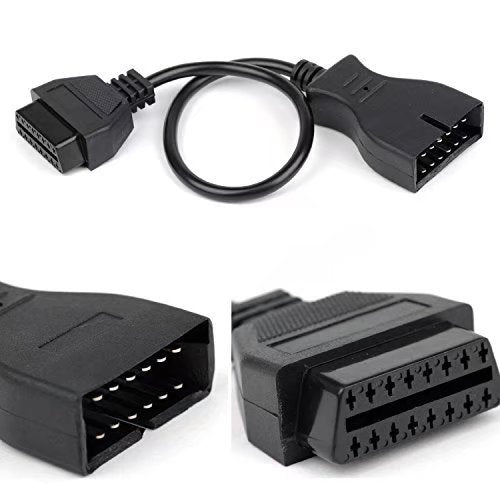 JahyShow Car Diagnostic Extension Cable 12 Pin to 16 Pin OBD1 OBD2 Connector Adapter Cable for GM Vehicles Diagnostic Tool