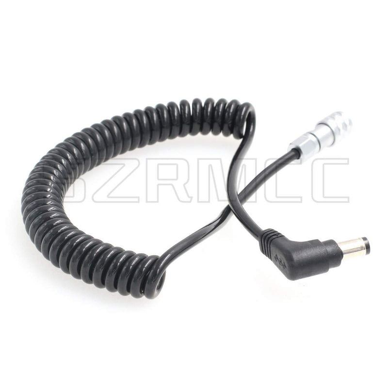 SZRMCC DC2.5mm to Weipu SF610 2 Pin Female Plug Power Cable for BMPCC 4K/6K Blackmagic Pocket Cinema 4K/6K Camera (Coiled Cable, Right Angle DC2.5mm) Coiled Cable
