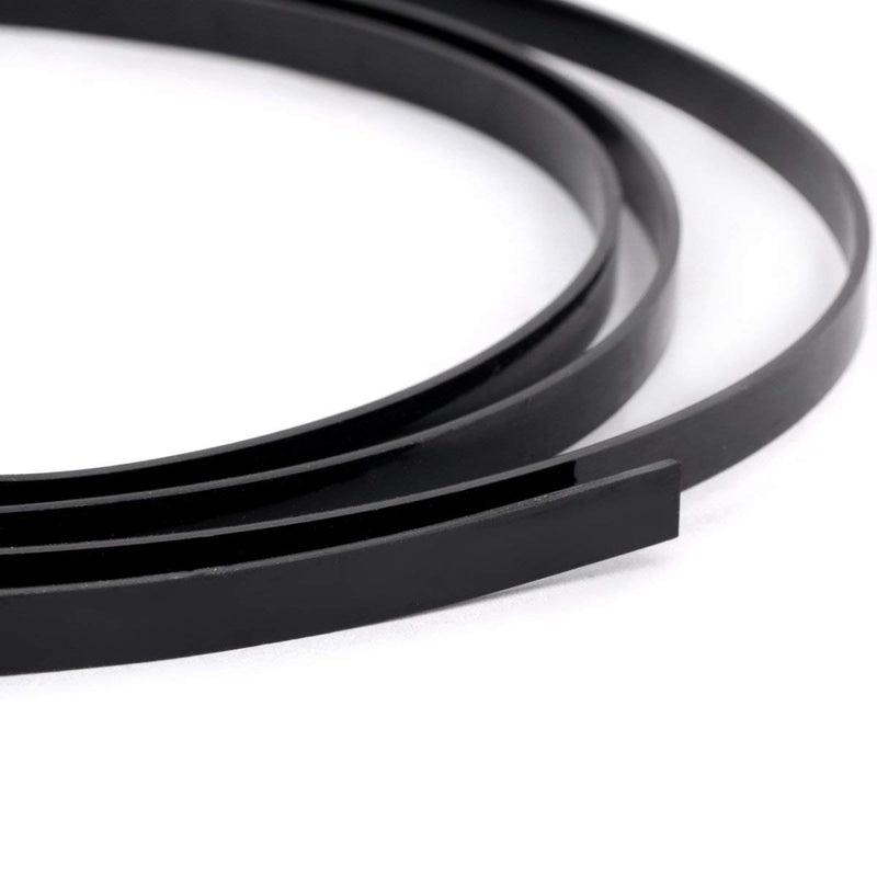 Musiclily 1650x7x1.5mm Plastic Binding Purfling Strip for Acoustic Classical Guitar, Black