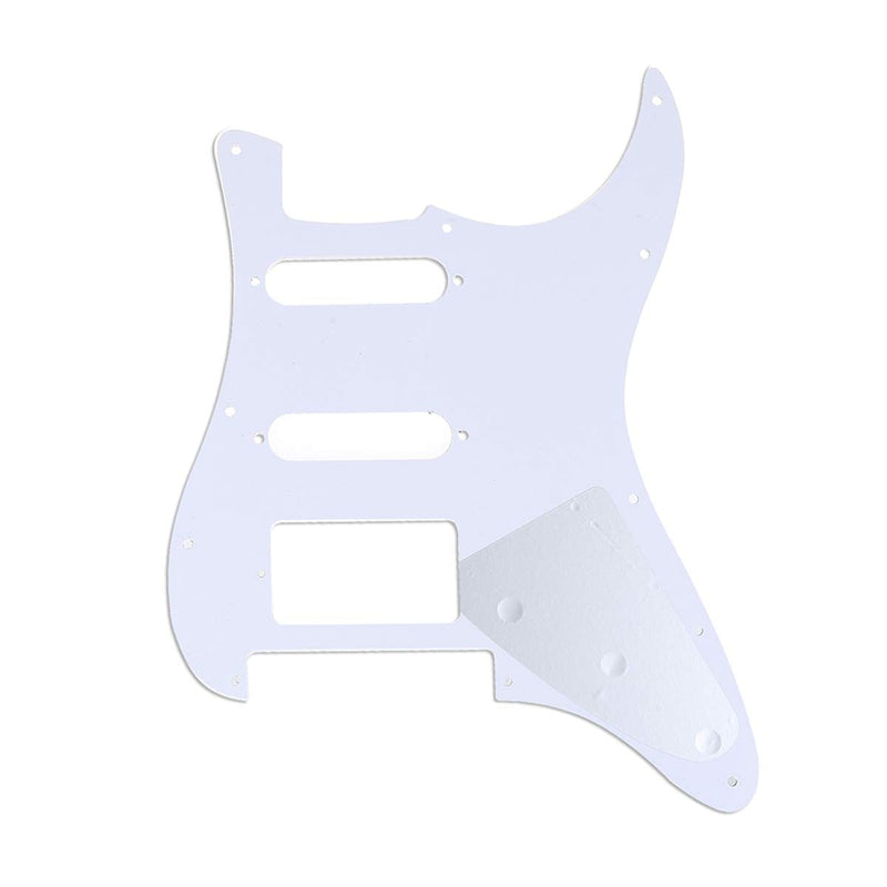 Musiclily Pro Left Handed 11-Hole Modern Style Strat HSS Guitar Pickguard for American/Mexican Stratocaster Floyd Rose Bridge Cut, 4Ply Vintage Tortoise
