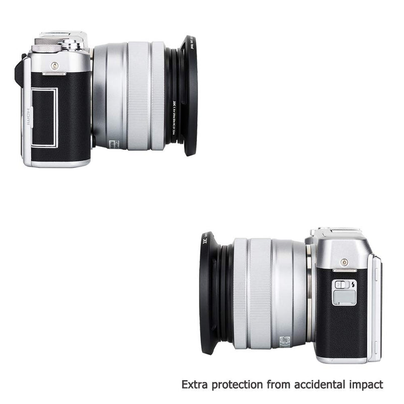 52mm Screw In Lens Hood Shade Cover for Fujifilm Fuji Fujinon XC 15-45mm F3.5-5.6 OIS PZ Lens on Camera X-T30 X-T20 X-T10 X-T200 X-T100 X-A7 X-A5 X-A10 X-E3 X-E2S X-E2 X-S10 X-T4 X-T3 X-T2 Xpro3 Xpro2