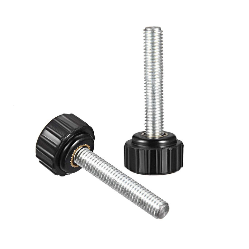 uxcell M5 x 30mm Male Thread Knurled Clamping Knobs Grip Thumb Screw on Type Round Head 8 Pcs M5x16x30