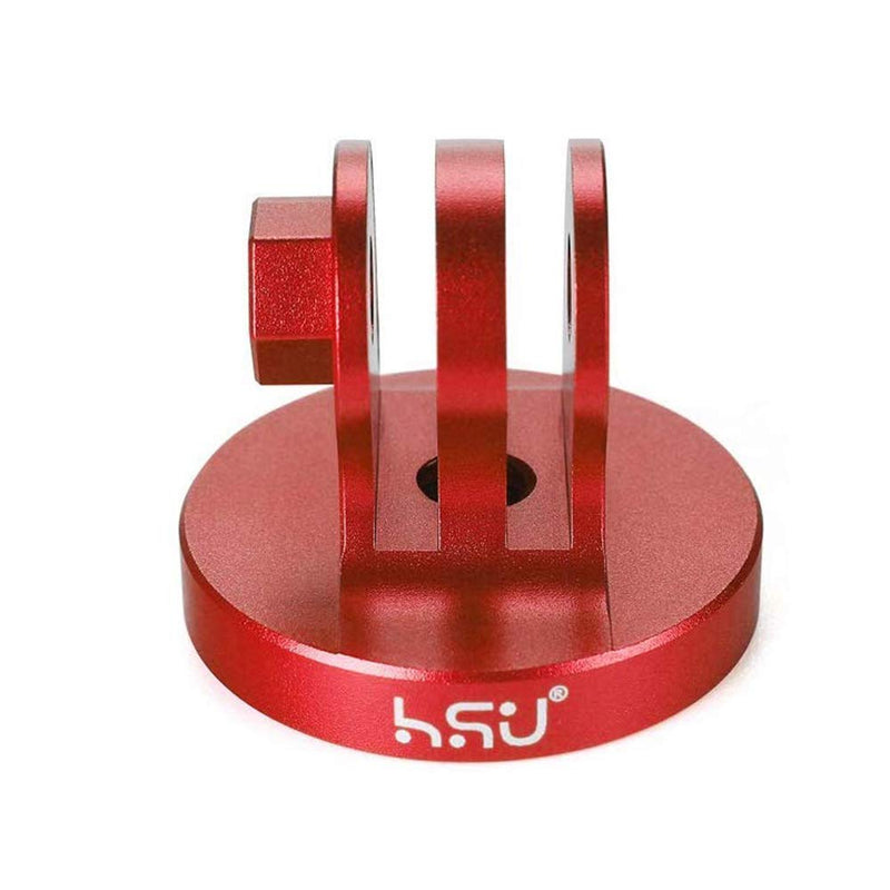 HSU Aluminum Alloy Metal GoPro Tripod/Monopod Mount with Aluminum Thumbscrew for GoPro Hero 10, 9, 8, 7, 6, 5, 4, 3+, 3, 2, 1 HD, AKASO Campark and Other Action Cameras (Red) Monopod Mount + Thumbscrew (Red)