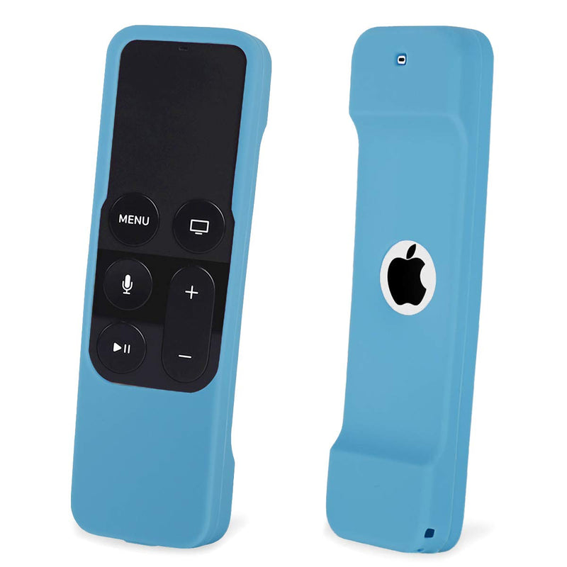 HONONJO Remote Case for Apple TV 4th Generation, Light Weight Anti Slip Shock Proof Silicone Remote Cover Case for Apple TV 4th Gen Siri Remote Controller(Blue) Blue