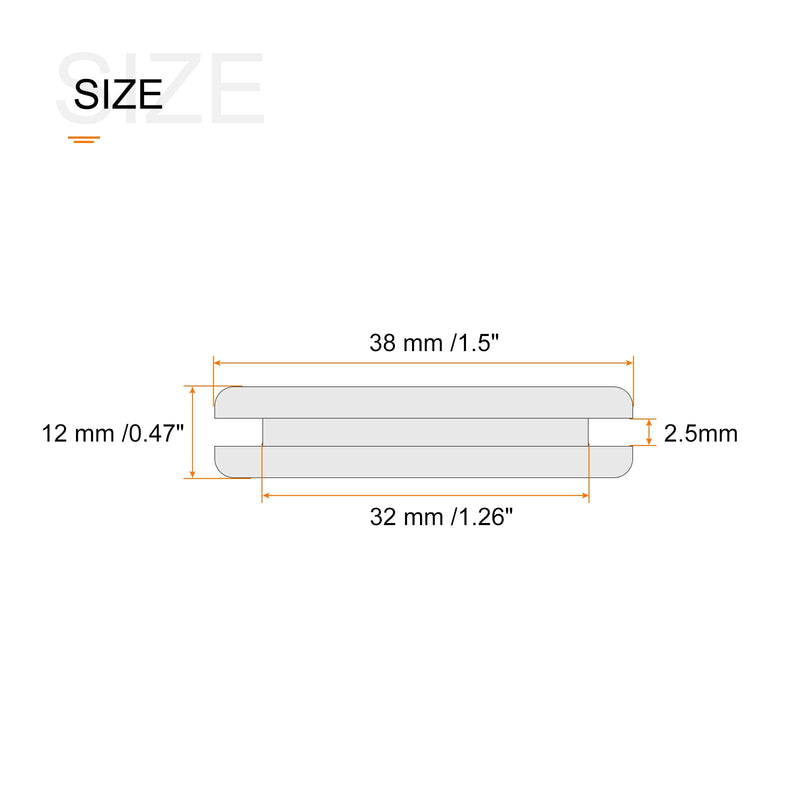 MECCANIXITY Rubber Grommet Mount Dia 32mm Round Double-Sided for Wire Protection White Pack of 10