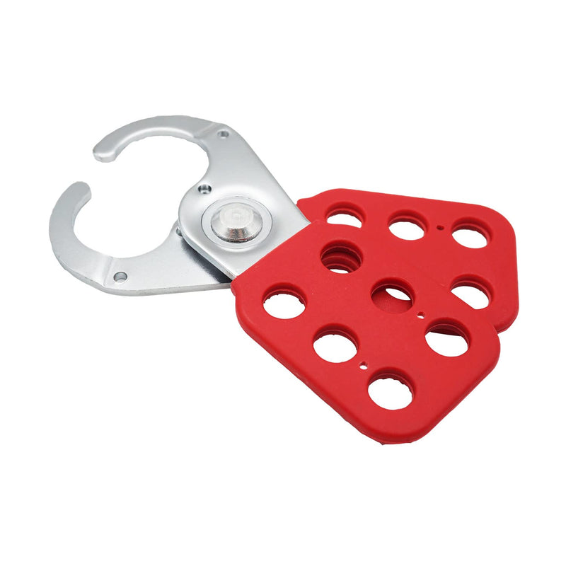 SAWISPHY Lockout Tagout Hasps for Lock Out Devices Loto Safety Supply 4 Pack 1 inch Jaw Diameter Steel Padlock Hasp