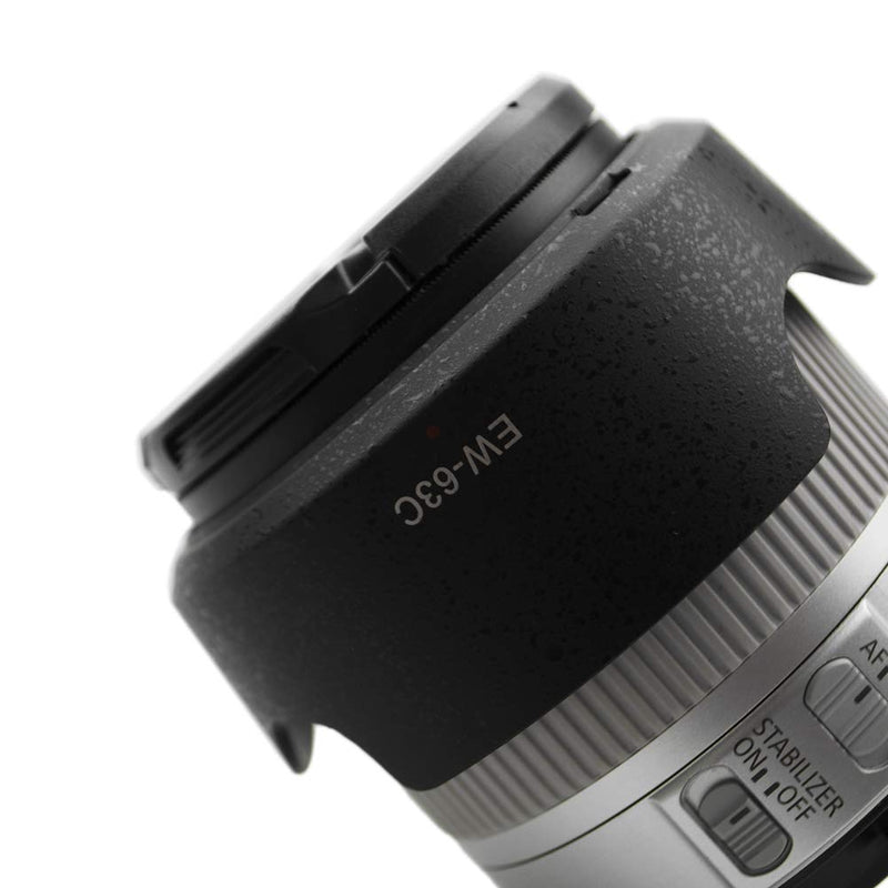 kinokoo 58mm UV Filter Camera Lens Accessories Kit for Canon EOS 9000D/8000D/80D/70D/800D/200D/750D/700D/200D II, 58mm Reversible Lens Hood+58mm Lens Cap+Lens Cap Leash, Lens Shade Kit(C) C
