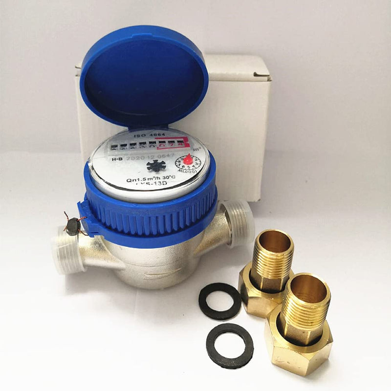 Cold Water Meter, Arbitrary Rotation Counter Wide Measuring Range Prevent Condensation Atomization Garden Mini Water Meter
