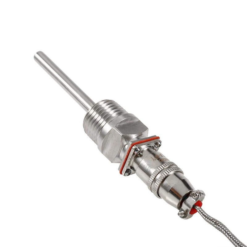 RTD PT100 Temperature Sensor Probe, 1/2" NPT Threads Thermocouple Temperature Sensing Tool with 2 Meter Cable