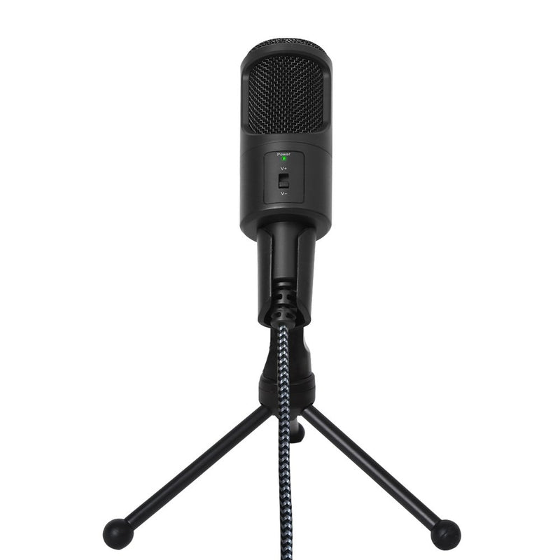 Woxter Mic Studio 50 Condensation Microphone with Tripod Included, USB Connection, Compatible with Youtube, Skype, Twitch, Black Woxter Mic Studio 50