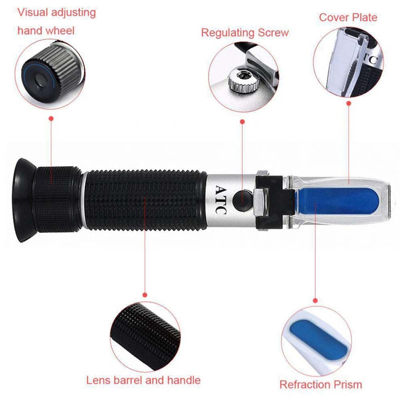 [AUSTRALIA] - Abuycs Antifreeze Refractometer for Glycol, Antifreeze, Coolant and Battery Acid, Measuring Freezing Point of Automobile Antifreeze, Urea Adblue Battery Fluid Condition Glass Water Tester ATC Tool 