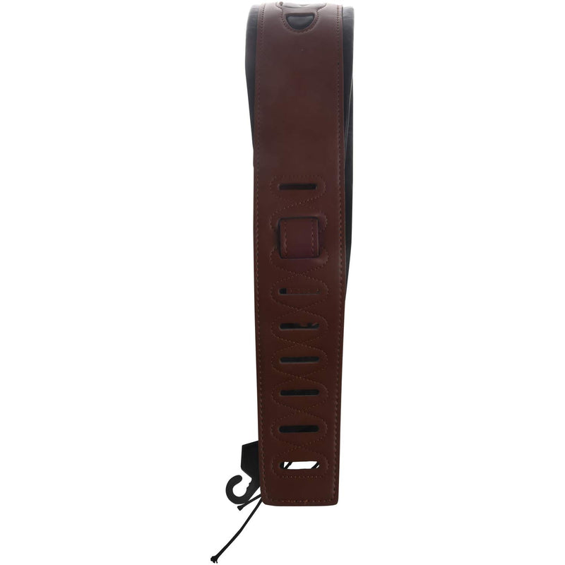 Melodyblue Leather Real Cowhide Guitar Strap for Electric Bass Guitar Adjustable Padded Browm Color