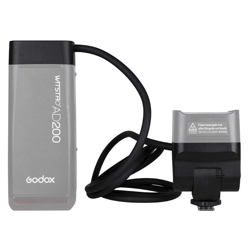 GODOX EC200 AD200 Remote Separation Extension Head with Hot Shoe and 2M Cable Portable Off-Camera Light Lamp for Godox AD200 Pocket Flash