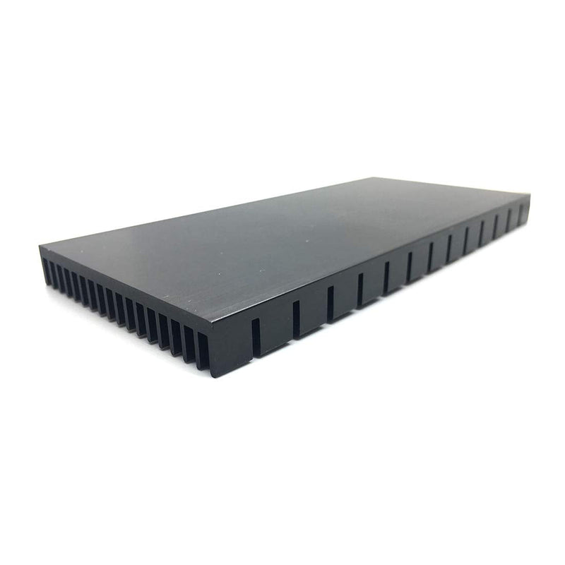Aluminum Heat Sink Heatsink Module Cooler Fin Heat Radiator Board Cooling for Amplifier Transistor Semiconductor Devices Black Tone 150mm (L) x 70mm (W) x10mm (H)