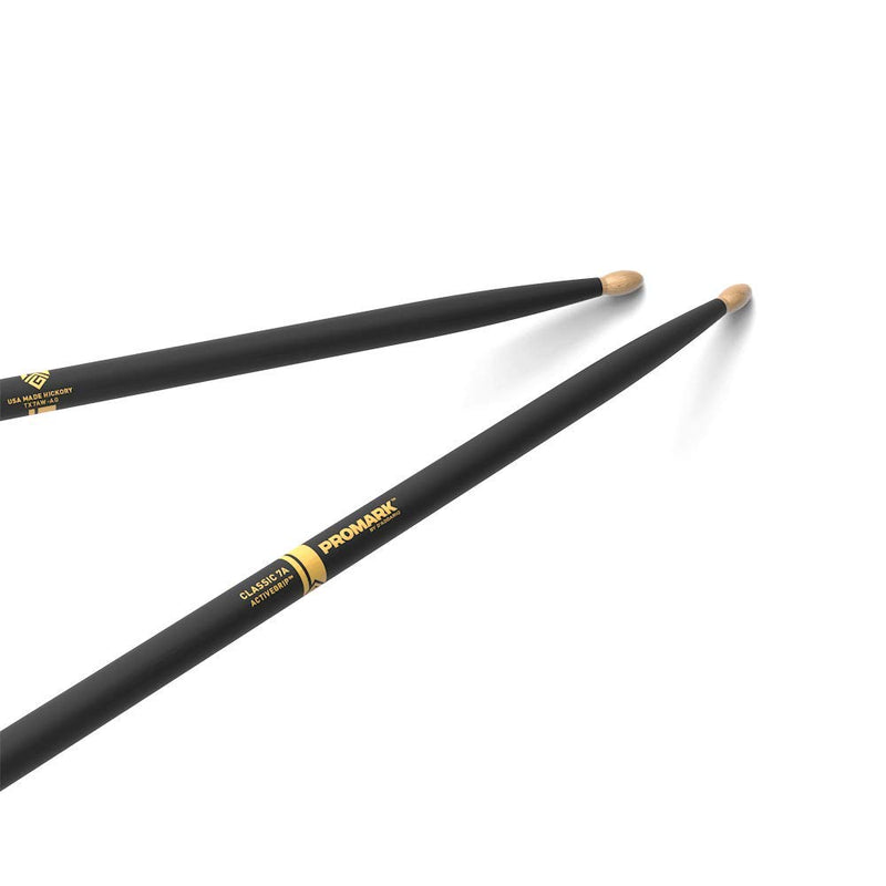 ProMark Classic 7A ActiveGrip Drumsticks (TX7AW-AG) Black