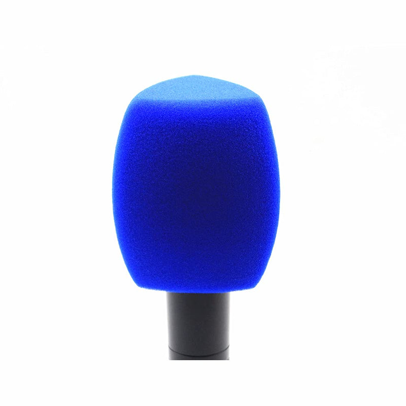 Saidbuds Foam Microphone Windscreen Large Mic Foam Cover Windshields for Handheld Interview Microphone(Blue) Blue