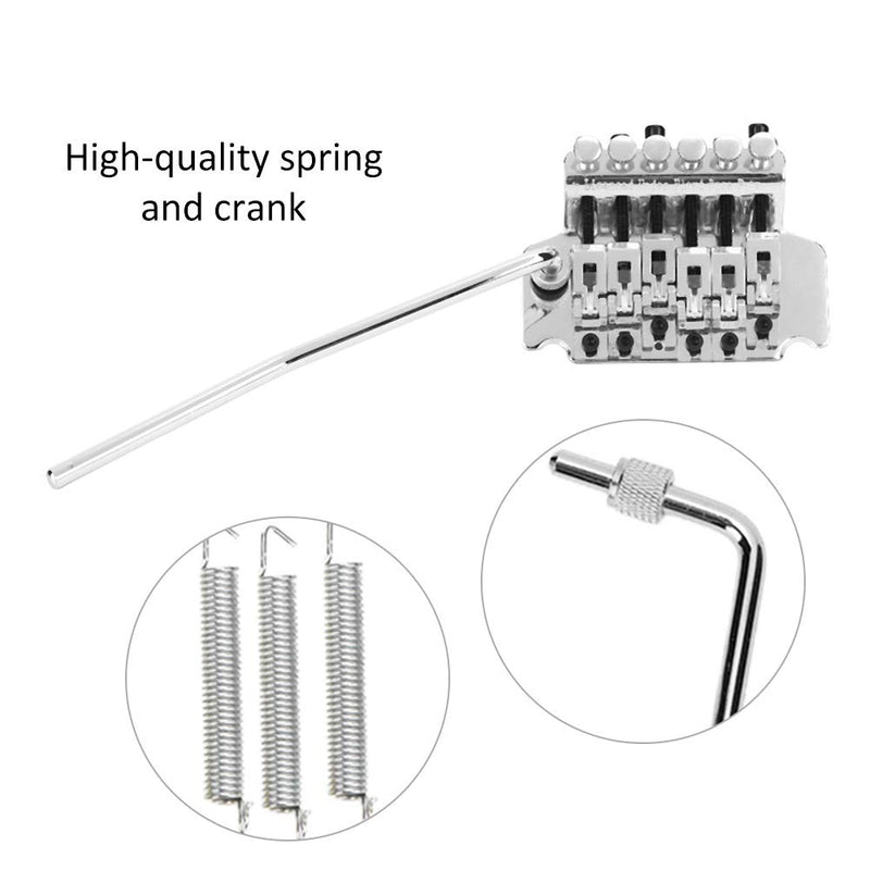 Tremolo Bridge System Double Locking Tremolo System Vibrato Bridge for Electric Guitar for Electric Guitar(Chrome silver) Chrome silver