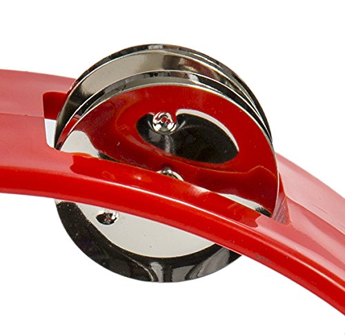 X8 Drums X8-TAMB-CR-RD Crescent Tambourine, Red, 16 Jingles