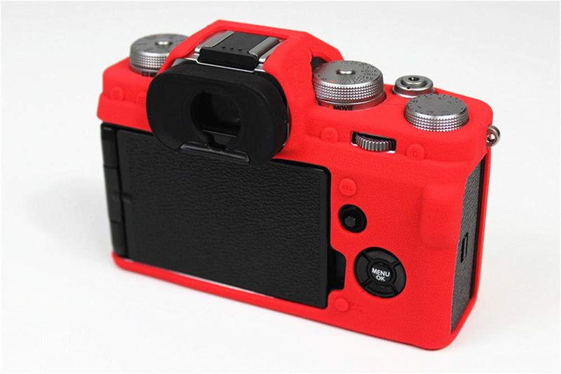 [AUSTRALIA] - X-T4 Case, BolinUS Fullbody Ultra-Thin Lightweight Rubber Soft Silicone Housing Case Bag Cover for Fujifilm Fuji X-T4 XT4 (Red) Red 