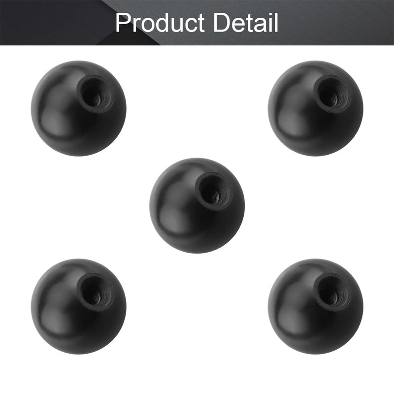 Othmro 5pcs Thermoset Ball Knob M6 Female Thread Machine Handle 30mm Diameter Smooth Rim 6mm 5 Pieces