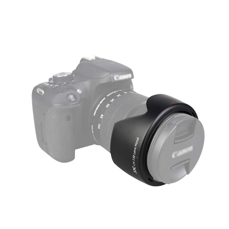 JJC Bayonet Dedicated Lens Hood for Canon EF-S 17-85mm f/4-5.6 is USM, EF-S 18-135mm f/3.5-5.6 is STM, EF-S 18-135mm f/3.5-5.6 is Lens, Replaces Canon EW-73B OEM Lens Hood
