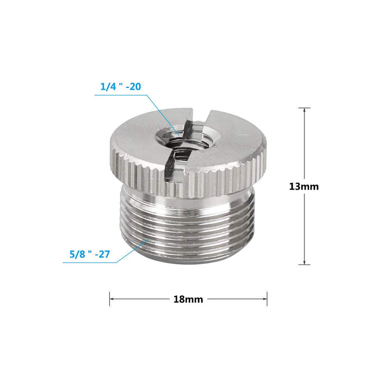 CAMVATE 5/8"-27 Female to 5/8"-27 Male Thread Rod + Multifunction Screw Adapters for Microphone Mount - 2555
