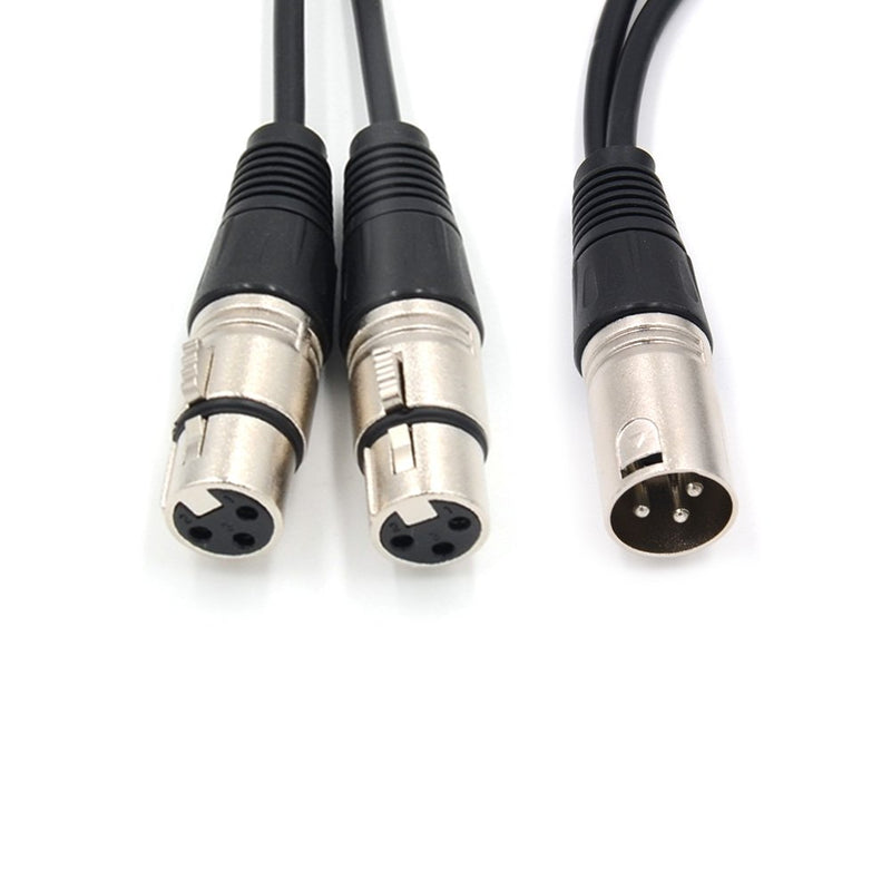 [AUSTRALIA] - JLTPH 3 Pin XLR Splitter Y-Adapter Male to 2 Female DMX Cable for Microphone 