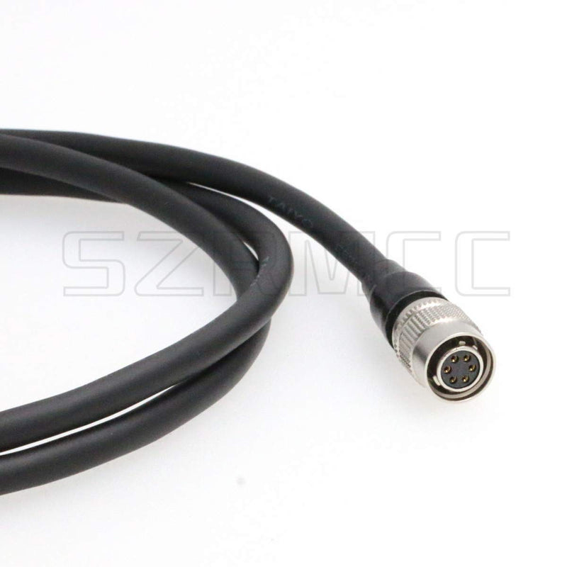 SZRMCC HR10A-7P-6S Hirose 6 pin Female to Open end Shield I/O and Power Cable for Basler Sony AVT GIGE CCD Cameras (Straight, 3m) Straight