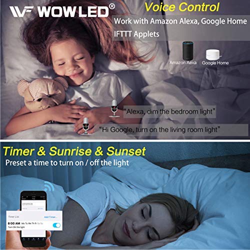 [AUSTRALIA] - WOWLED Smart LED Strip Light WiFi Work with Amazon Google Home Alexa 2M 60 LED Waterproof for Bar Home Hotel 