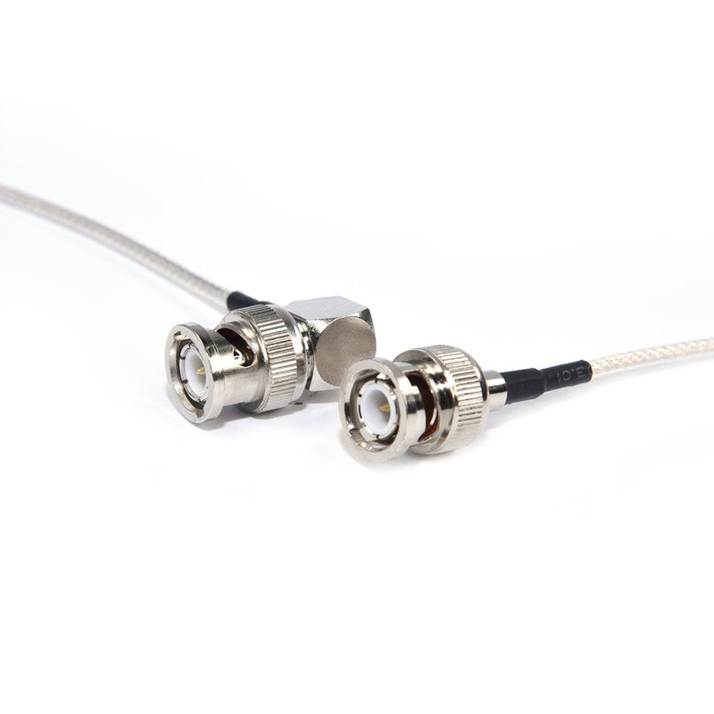 [AUSTRALIA] - MOKOSE 3.3Ft(1M) 3G HD-SDI Cables 90 Degree Right Angle 75 Ohm SDI BNC Male Silver-Plated Coax Cable, BNC to BNC 1M ( White Right Angle ) 