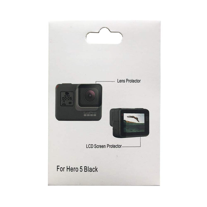 Silicone Protective Housing Case Cover with Silicone Lens Cover LCD Screen Protector Film for GoPro Hero (2018), GoPro Hero 7 Black, Hero 6, Hero 6 Black, Hero 5, Hero 5 Black (Black)