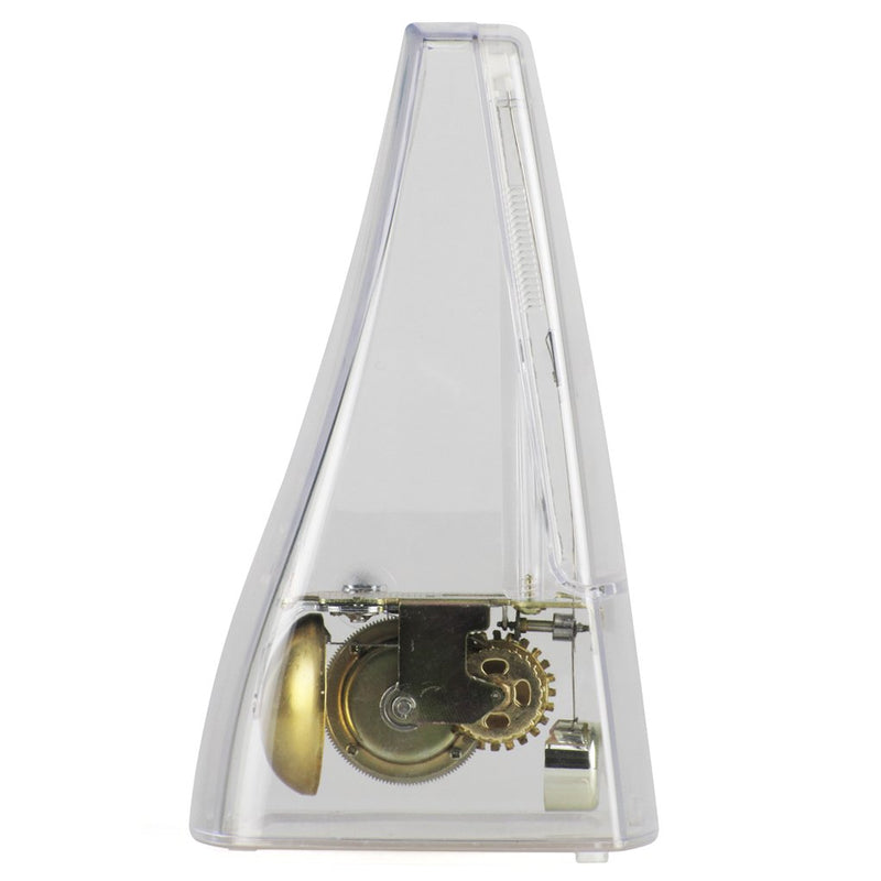 FLEOR Professional Pyramid Mechanical Metronome Musical Timer Beat Tempo for Guitar Bass Piano Violin, Transparent