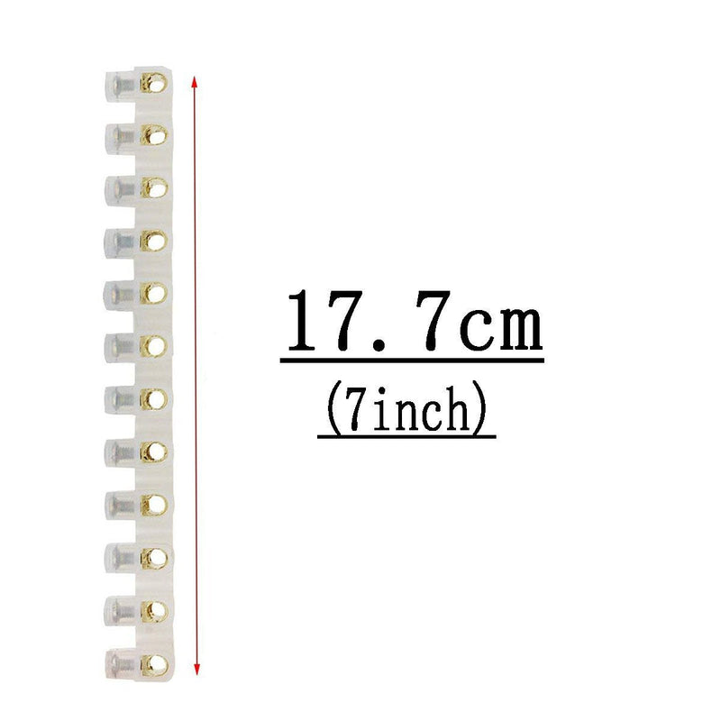 COMOK Dual Row 12 Position Barrier Block Terminal Strip Cable Connector 60A 2Pcs