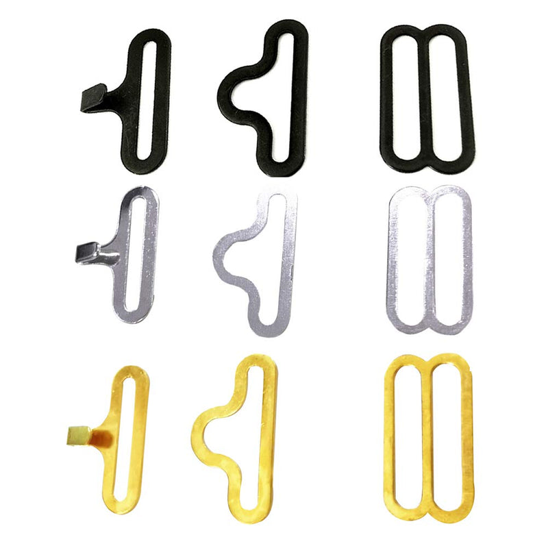 [AUSTRALIA] - Laipi 50Sets Adjustable Bow Tie Hardware Clip Set,Metal Shoulder Strap Cravat Hardware Bow Tie Clip Fastener for Necktie Strap 18mm Black 