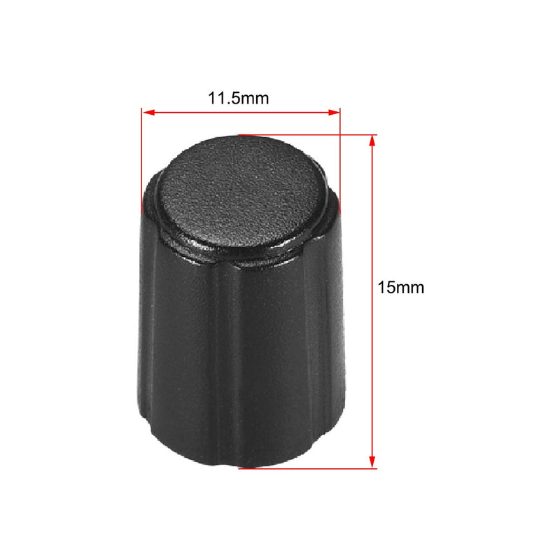 uxcell 10pcs, 6mm D Type Potentiometer Control Knobs for Electric Guitar Volume Tone Knobs Black
