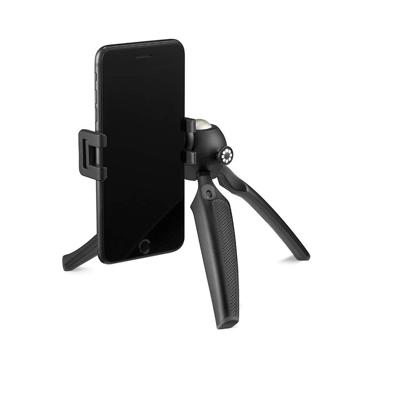 JOBY Handypod Mobile Mini Tripod with GripTight One Mount for Smartphone, Vlogging, Compact Cameras, LED, Microphones, Action Cameras, Black Tripod with Phone Clamp