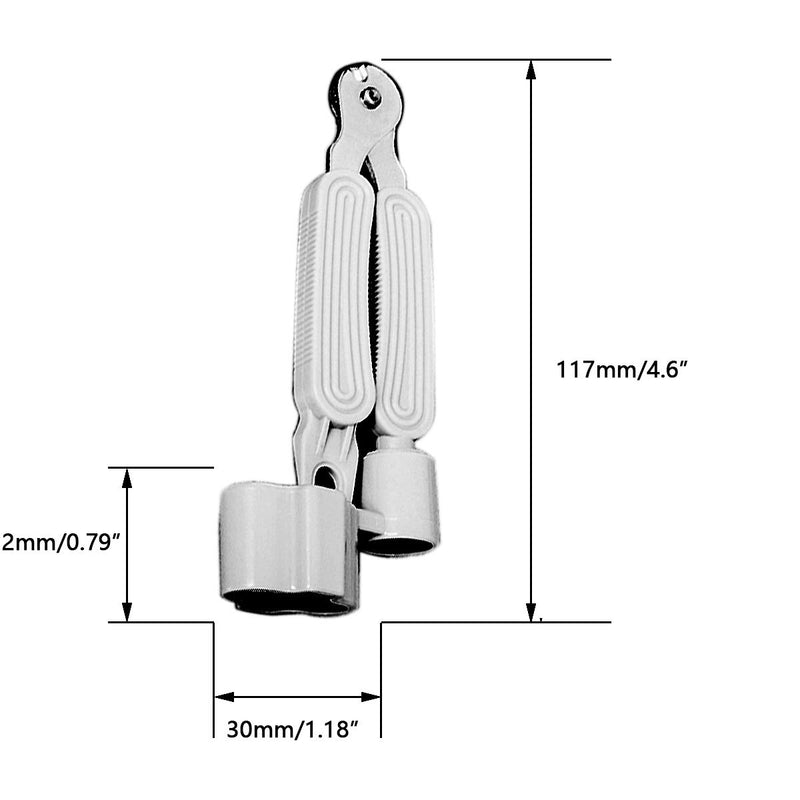 ZLYY 2PCS Guitar Clipper Pliers Rewinder Multifunctional String Picking Three-in-one Guitar Accessories String Changer Tool Set(Black, Gray) Black, Gray