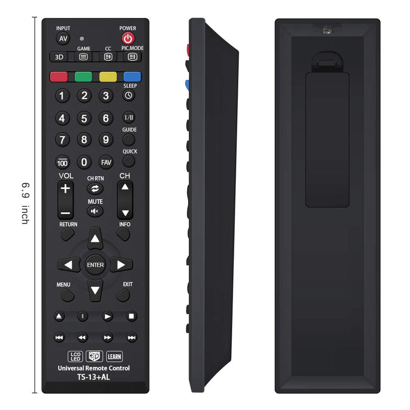 Gvirtue Universal Remote Control TS-13+AL Replacement for Toshiba-TV-Remote All Toshiba 3D LCD HDTV 4K LED Smart TV Fire TV with Learning Function