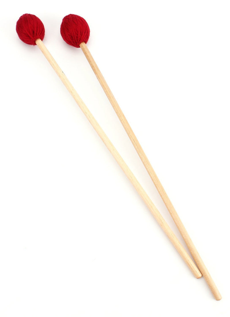 Foraineam Soloist Series Medium Keyboard Marimba Mallets With Maple Handle and Wine Red Yarn Head