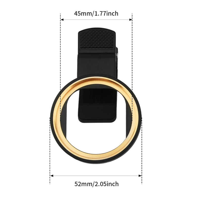 52mm Clip-on CPL Phone Camera Lens Filter, Universal CPL Phone Camera Lens Polarizer Clip-On Cellphone CPL Filter Compatible with iPhoneSamsung/Android Smartphones(Size:52mm) 52mm